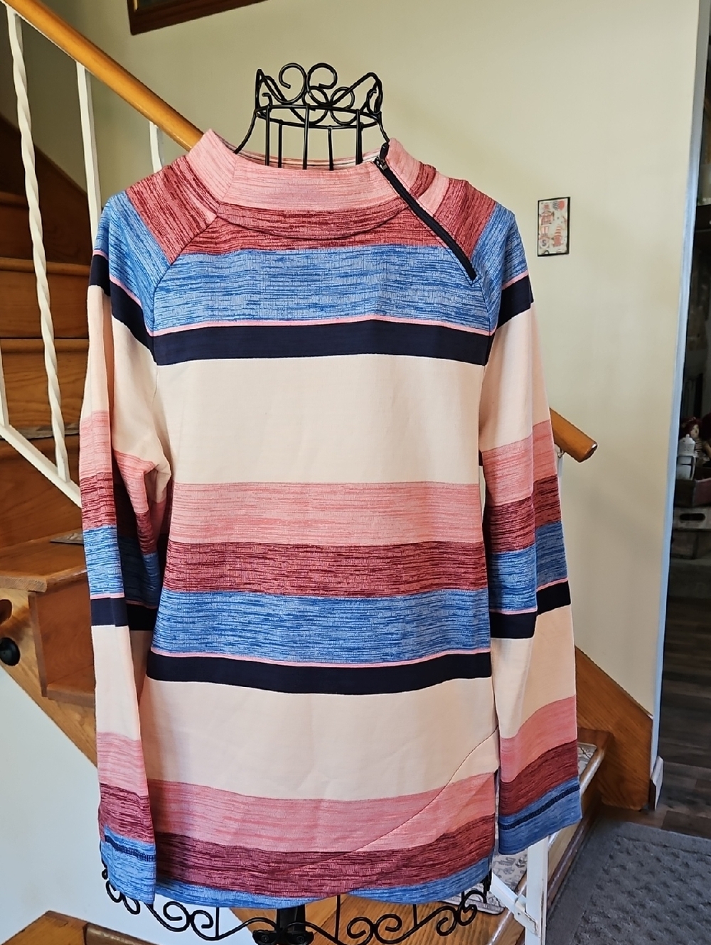 👚T by Talbots Striped Knit Top - Coral, Burgundy, Royal Blue
